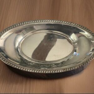 VINTAGE F.B. Rogers Silver Co. Silverplate Oval Serving Dish Bread Tray 13.5"